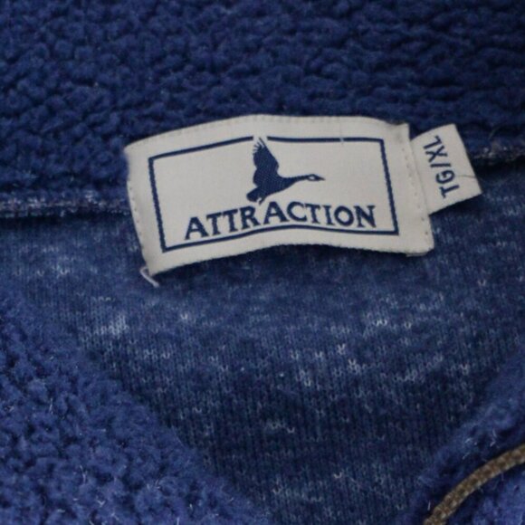 Vintage '90S Attraction Blue Navy Embroidered Cape Breton Teddy Bear Sweater XLT - Picture 9 of 9